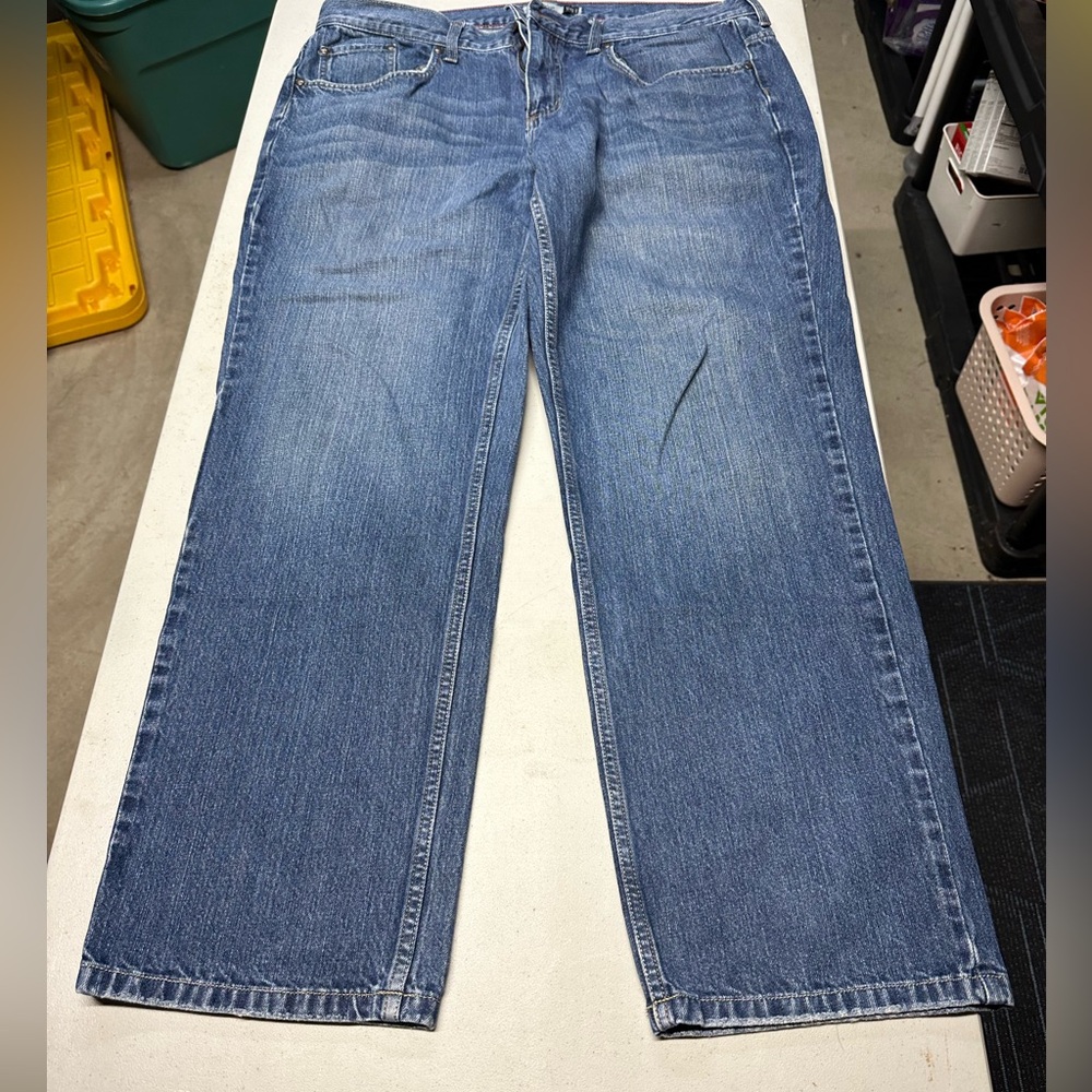 Anchor Blue Straight Fit Blue Jeans 38x32
